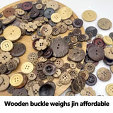 Coconut Wood Button Eco-friendly 4 Holes for Scrapbooking Clothing Sewing