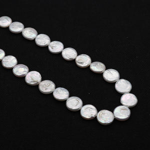 Natural Freshwater Pearl Button Charm DIY Jewelry 16-17mm