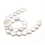 Natural Freshwater Pearl Button Charm DIY Jewelry 16-17mm