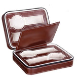 Portable Leather Watch Zipper Storage Bag Travel Jewelry Watch Box