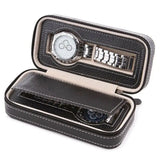 Portable Leather Watch Zipper Storage Bag Travel Jewelry Watch Box