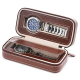 Portable Leather Watch Zipper Storage Bag Travel Jewelry Watch Box