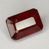 2.40ct Ruby Emerald Cut 7x5mm Loose Gemstone