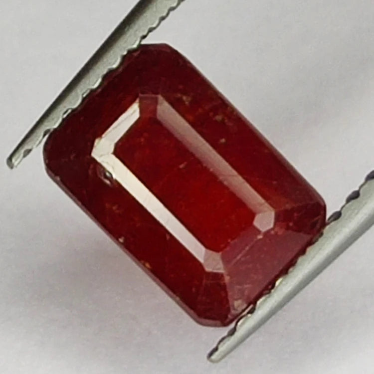 2.40ct Ruby Emerald Cut 7x5mm Loose Gemstone