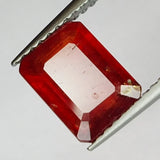 2.40ct Ruby Emerald Cut 8x6mm Loose Gemstone