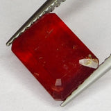 2.40ct Ruby Emerald Cut 8x6mm Loose Gemstone