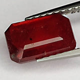 2.45ct Ruby Emerald Cut 8.3x5.4mm Loose Gemstone