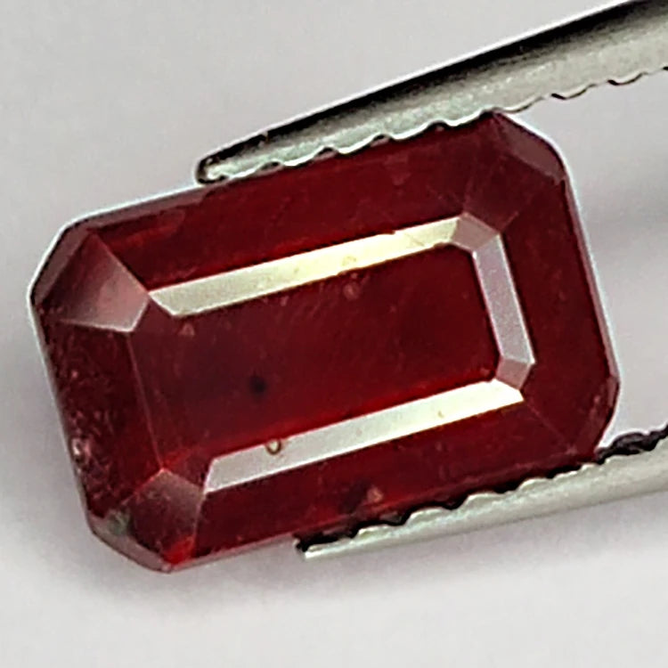 2.45ct Ruby Emerald Cut 8.3x5.4mm Loose Gemstone