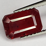 2.45ct Ruby Emerald Cut 8.3x5.4mm Loose Gemstone