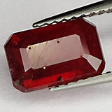 2.45ct Ruby Emerald Cut 8.3x5.4mm Loose Gemstone