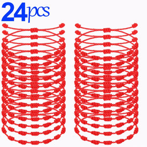 7 Knots Red String Bracelet Lucky Amulet Protection Wristband