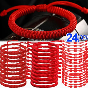 7 Knots Red String Bracelet Lucky Amulet Protection Wristband