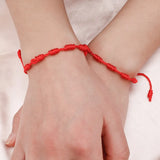 7 Knots Red String Bracelet Lucky Amulet Protection Wristband