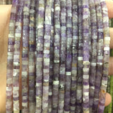 Amethyst Purple Heishi Beads 2x4MM 3x6MM Flat Round Spacer Gemstone DIY Jewelry