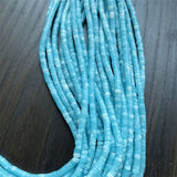 2*4MM Tiny Heishi Larimar Jade Disc Gemstone Beads