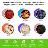 2.4Oz Stainless Steel Condiment Containers with Silicone Lids