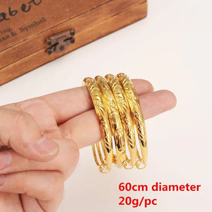 2.4" Dubai Bangle Bracelet for Kids African Arab Jewelry Child Gift