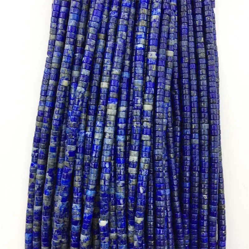 2*4mm Heishi Lapis Jade Flat Round Gemstone Small Beads