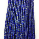 2*4mm Heishi Lapis Jade Flat Round Gemstone Small Beads