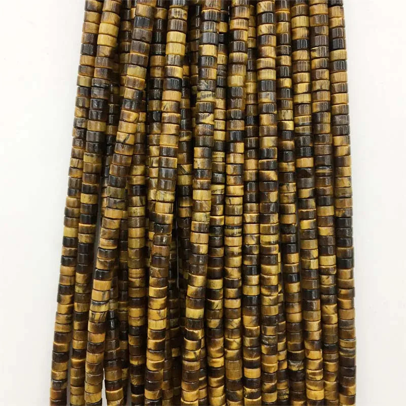 4mm Tiger's Eye Jade Heishi Beads