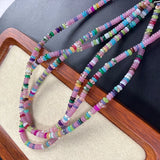 4mm Natural Round Colourful Jades Rondelle Agates Stone Spacer Beads