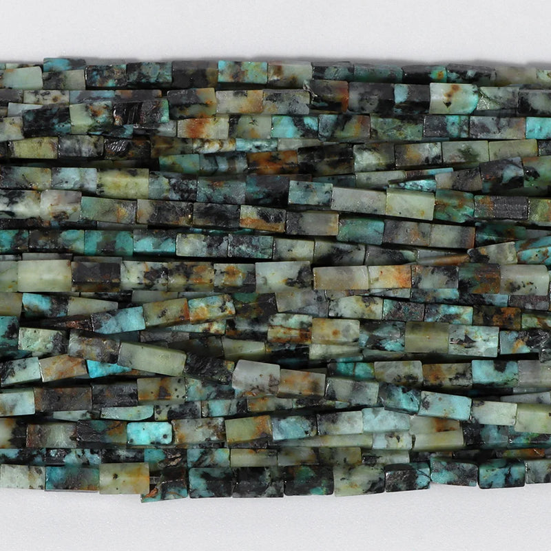 2*4mm Square High Stone Beads African Turquoises DIY Necklace Bracelet