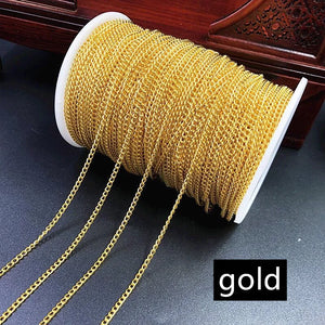Copper Cross Chain Beads 20mt DIY Bracelet Necklace Jewelry Making Supplies