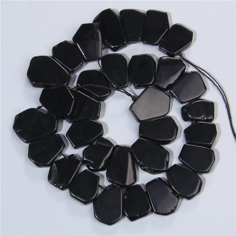 Labradorite Clear Quartzs Beads Point Flat Stone Bead Irregular Pentagon
