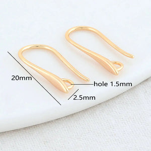 14K Brass Earrings Hoops High Jewelry Making Supplies 2.5*20MM