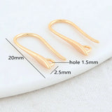 14K Brass Earrings Hoops High Jewelry Making Supplies 2.5*20MM