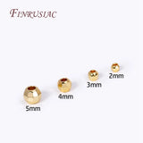 18K Plated Faceted Round Ball Beads Spacer Separator Beads