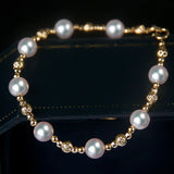 18K Plated Faceted Round Ball Beads Spacer Separator Beads