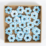 2.5-3CM Flower Egg Easter Wooden Beads DIY Craft Decor
