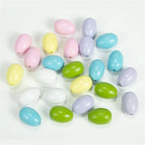 2.5-3CM Flower Egg Easter Wooden Beads DIY Craft Decor