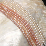 2.5-3mm Freshwater Pearl Beads High AAAA Small Rice Pearls Punch Loose Beads