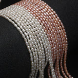 2.5-3mm Freshwater Pearl Beads High AAAA Small Rice Pearls Punch Loose Beads