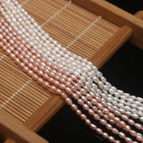 2.5-3mm Freshwater Pearl Beads High AAAA Small Rice Pearls Punch Loose Beads