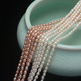 2.5-3mm Freshwater Pearl Beads High AAAA Small Rice Pearls Punch Loose Beads