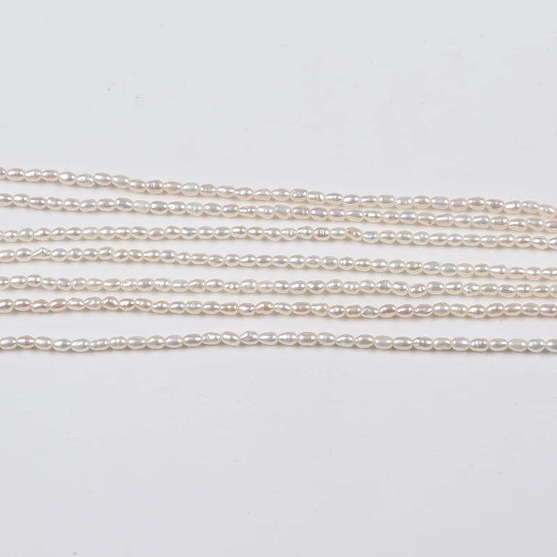 2.5-3mm AA Peach Purple Freshwater Pearls Strand