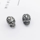 316l Stainless Steel Vintage Skull Head Bead for DIY Jewelry Making