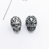 316l Stainless Steel Vintage Skull Head Bead for DIY Jewelry Making