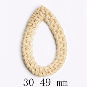 Natural Corn Straw Woven Jewelry Pendant for DIY Earrings