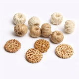 Natural Corn Straw Woven Jewelry Pendant for DIY Earrings