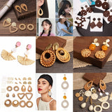Rattan Earring Charm 11-60 mm Natural Corn Straw Woven Pendant Bamboo Braid DIY
