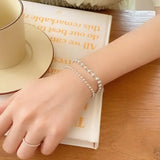 925 Sterling Silver Strands Beads Chain Bracelet
