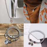 925 Sterling Silver Round Beads Spacer Beads for Jewelry Making