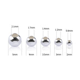 925 Sterling Silver Round Beads Spacer Beads for Jewelry Making