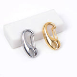 5Pcs Stainless Steel D Buckle Keychain Lobster Clasps DIY Jewelry Accessories