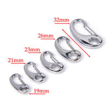5Pcs Stainless Steel D Buckle Keychain Lobster Clasps DIY Jewelry Accessories