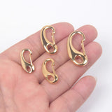 5Pcs Stainless Steel D Buckle Keychain Lobster Clasps DIY Jewelry Accessories